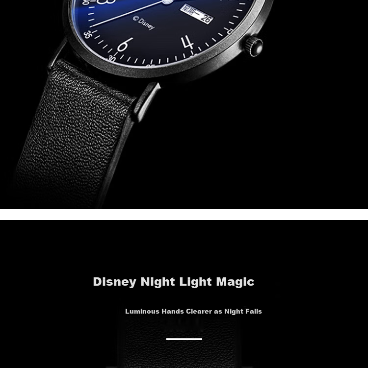 Disney Student Watch for Men, Simple Waterproof Dual Calendar Quartz Watch, Suitable for Middle And High School Students, Teenagers, Silent Exam-Specific Watch 5