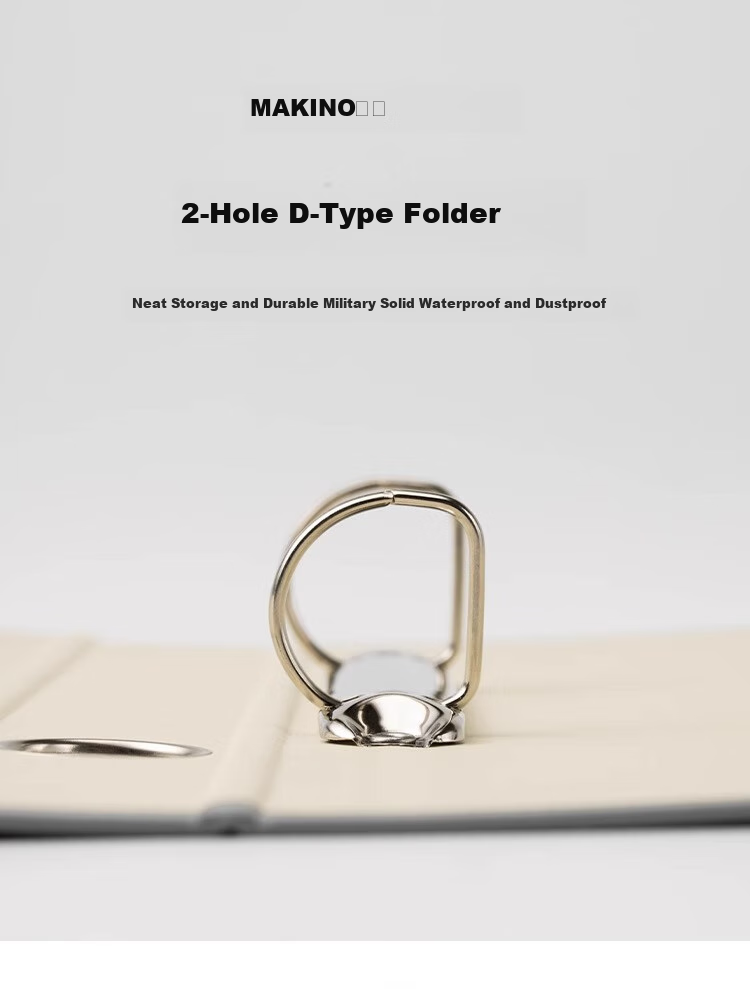 MAKINO Paper D-Type File Folder, Loose-Leaf Punched File Folder, Student Organizer, Office Business Supplies, Document Folder, File Storage Report Folder, Blue 1