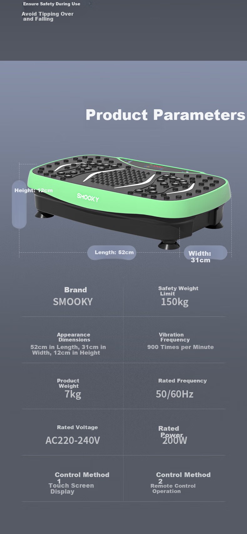SMOOKY Fat-Burning Machine, Lazy Person's Device, Shaker Machine, Waist And Leg Slimming Device, Abdominal Shaker, Slimming Acupressure Board, Massage Rhythm Machine, Fitness Equipment 12