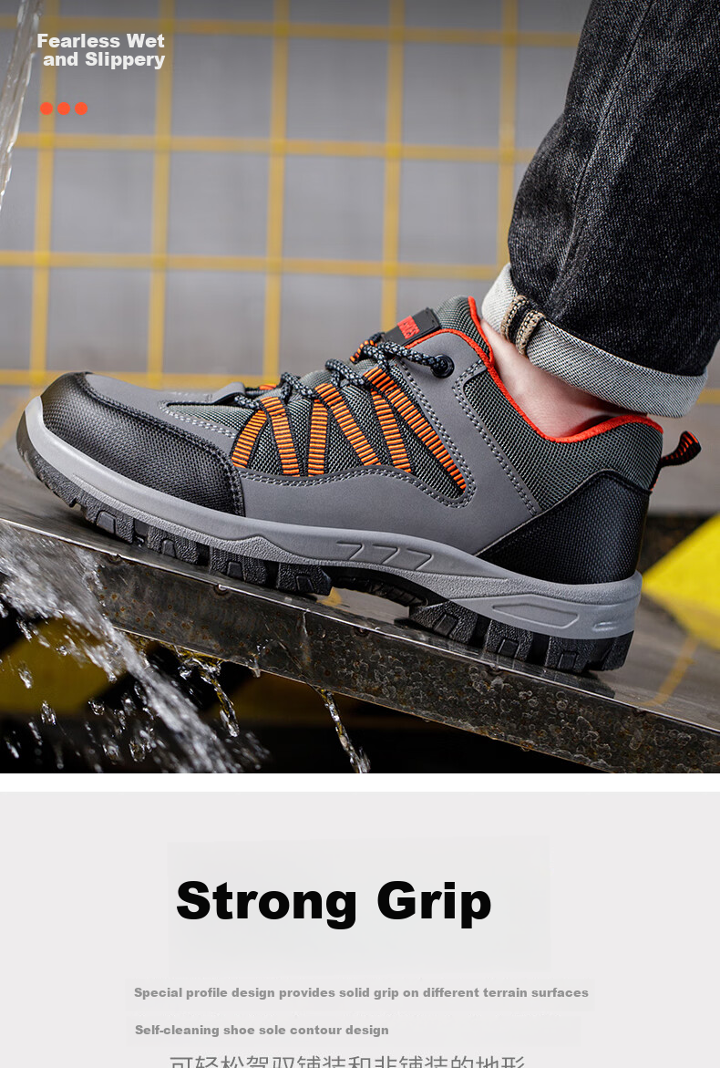 LAOGUANJIA Men's Safety Shoes with Steel Toe Cap, Puncture-Resistant, Breathable, Protective Work Shoes for Electricians, Insulated And Wear-Resistant Hiking Shoes 508 Size 41 7
