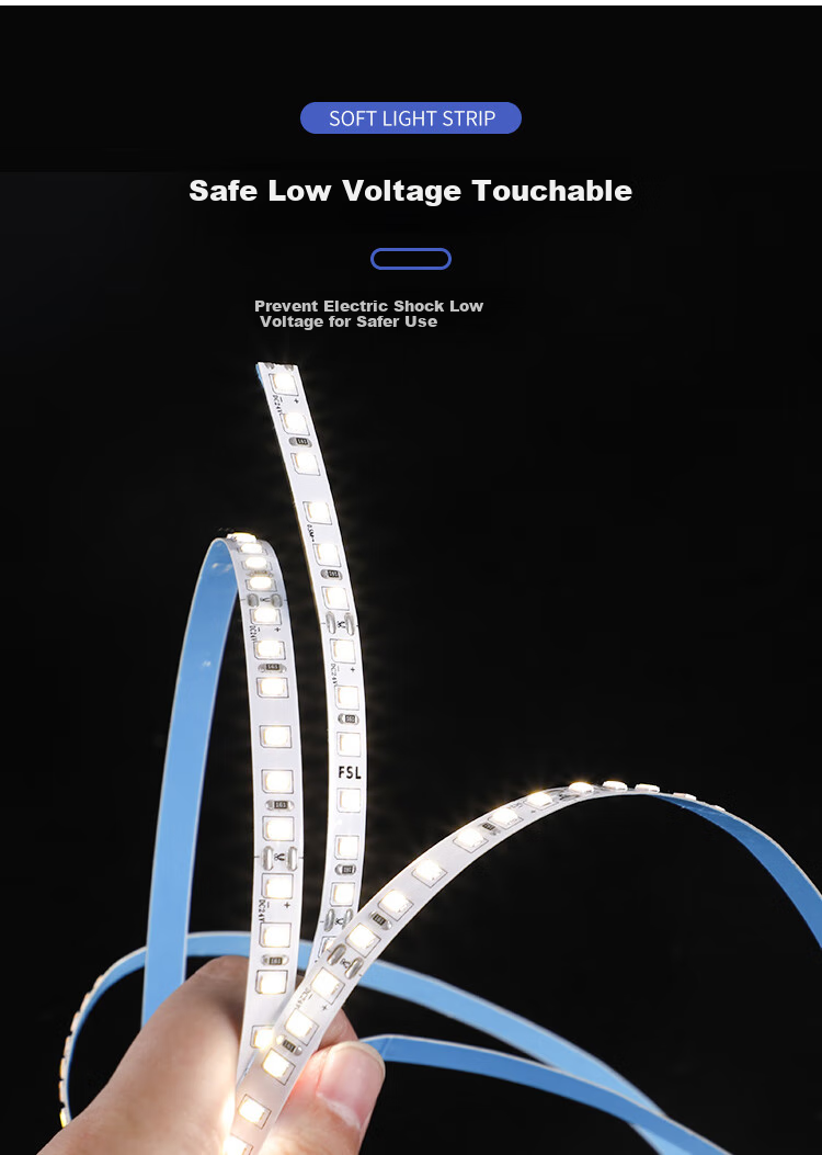 FSL LED Low Voltage Commercial Ultra-Bright Linear Light Strip No Main Light Self-Adhesive 120 Beads 24V 10W Warm White 4000K (10m) Requires Transformer 8