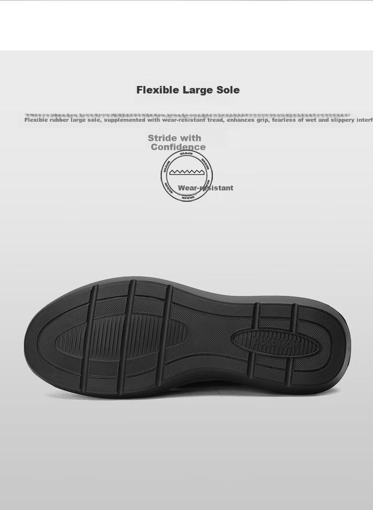 Goldlion [Spring And Summer Refresh] Men's Business Leather Shoes, Breathable Comfortable Slip-On Casual Shoes G550330639AAA Black Size 40 7