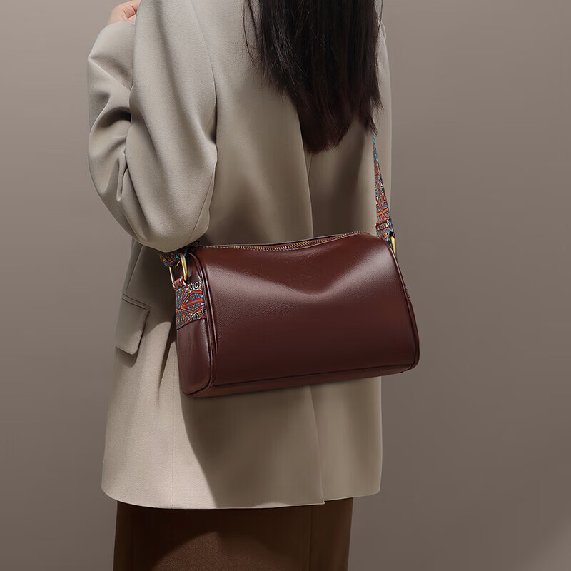 Aiqinghai Leather Handbag, Women's Crossbody Bag, Shoulder Bag, Pillow Bag, Brand Birthday Mother's Day Gift, Practical Present for Mom