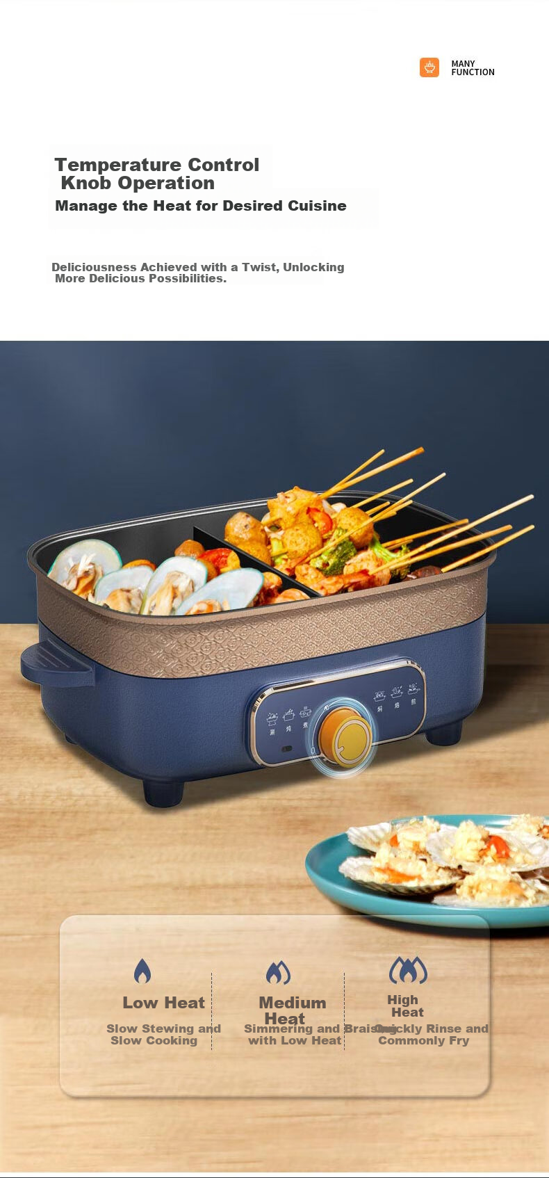 ACA Multifunctional Double-Sided Pot ALY-H55HG67J 9