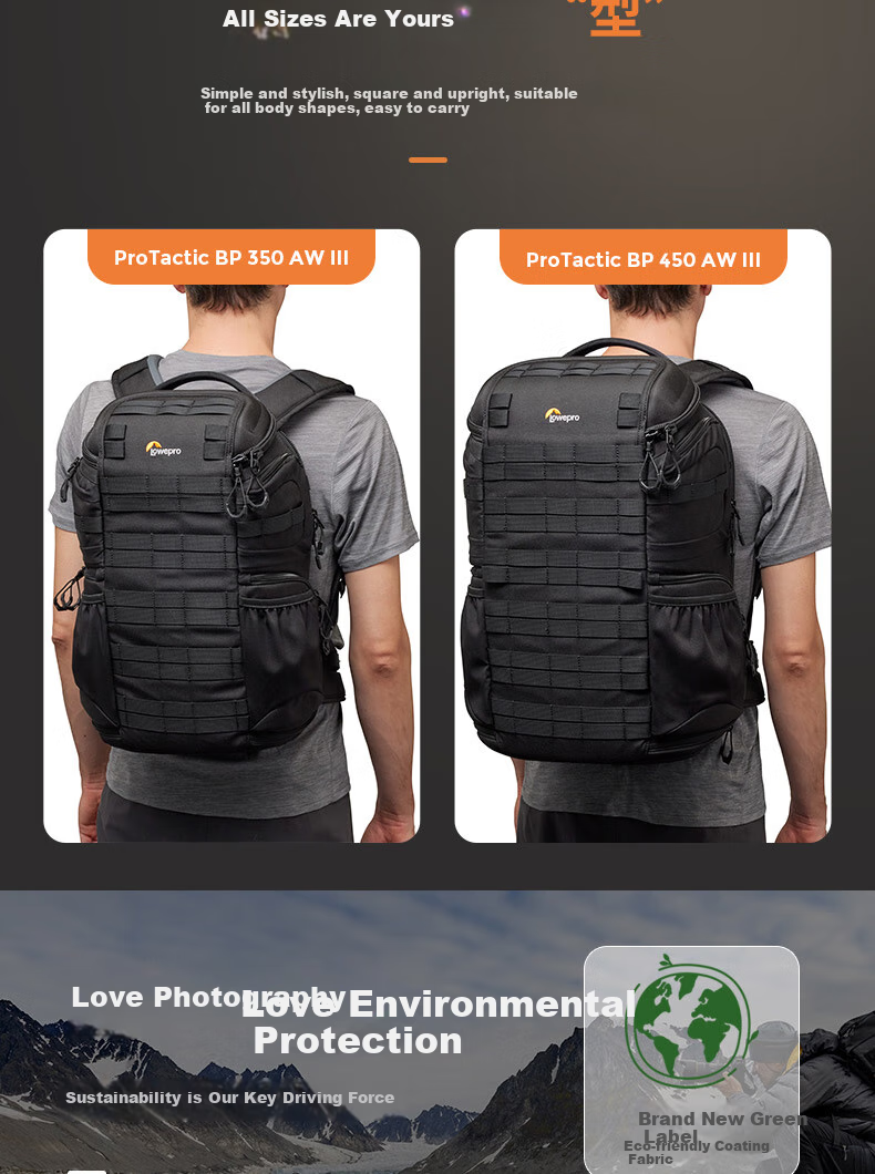 LOWEPRO Le She Bao Jingang San Dai ProTactic BP 350 AW III, Suitable for Mirrorless And DSLR Cameras, Photography Backpack, LP37505-PWW 16