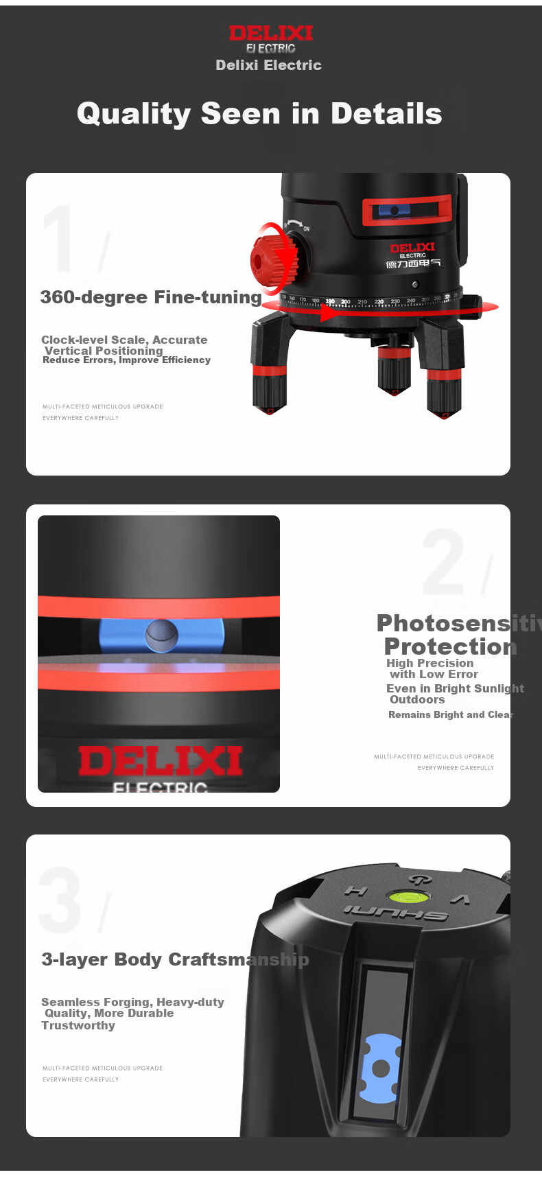 DELIXI ELECTRIC Blue Light 2-Line Laser Level High Precision Strong Light Fine Line Auto Leveling Ruler Home Marking Projector 20