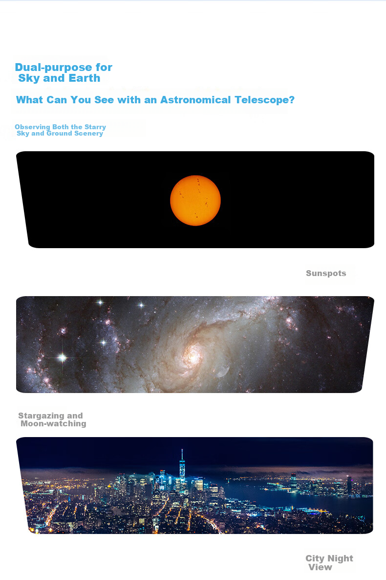 BOSMA Tiangong 80500 High-Power HD Dual-Use Astronomical Telescope for Lunar Surface and Crater Observation 7