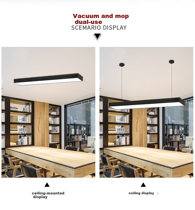 Dengling Office Pendant Light, LED Strip Light for Conference Room, Shopping Mall, Supermarket, Office Building, Flat Panel Suspended Wire Light, Studio Light 3