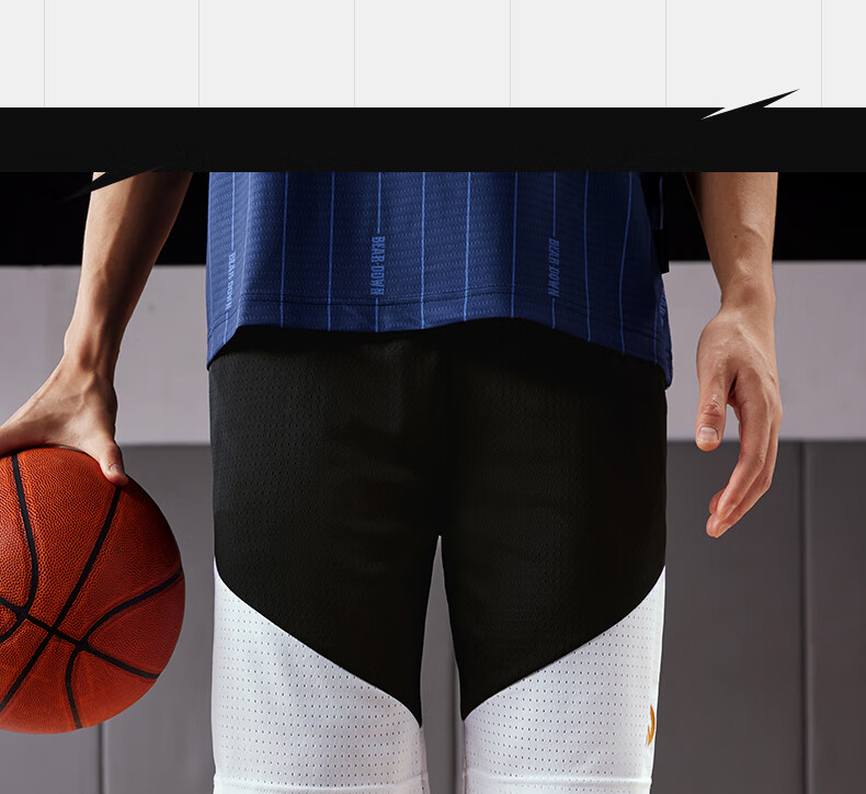 361° Men's Pants, Spring And Summer Loose-Fit Color Block Knitted Shorts, Casual Outdoor Basketball Sports Pants, 652521706-3 9