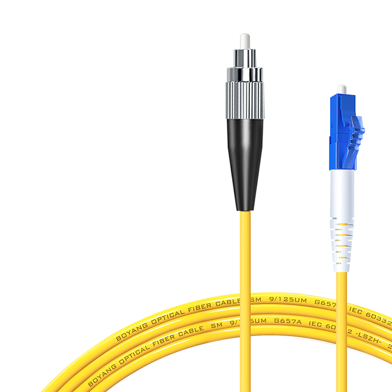BOYANG Telecom-Grade Fiber Optic Patch Cable FC-LC (UPC), 1.5 Meters, Single-Mode Single-Core Pigtail, Φ3.0 Flame-Retardant Low-Smoke Zero-Halogen Patch Cable Fiber Optic Line, BY-1.5351SM