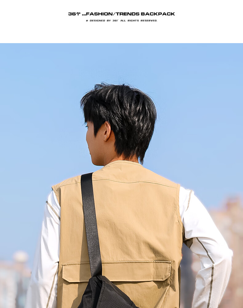 361° Large Capacity Shoulder Bag Crossbody Bag for Men And Women, Student Couple Casual Sports Outdoor Small Backpack Messenger Bag, Black 15