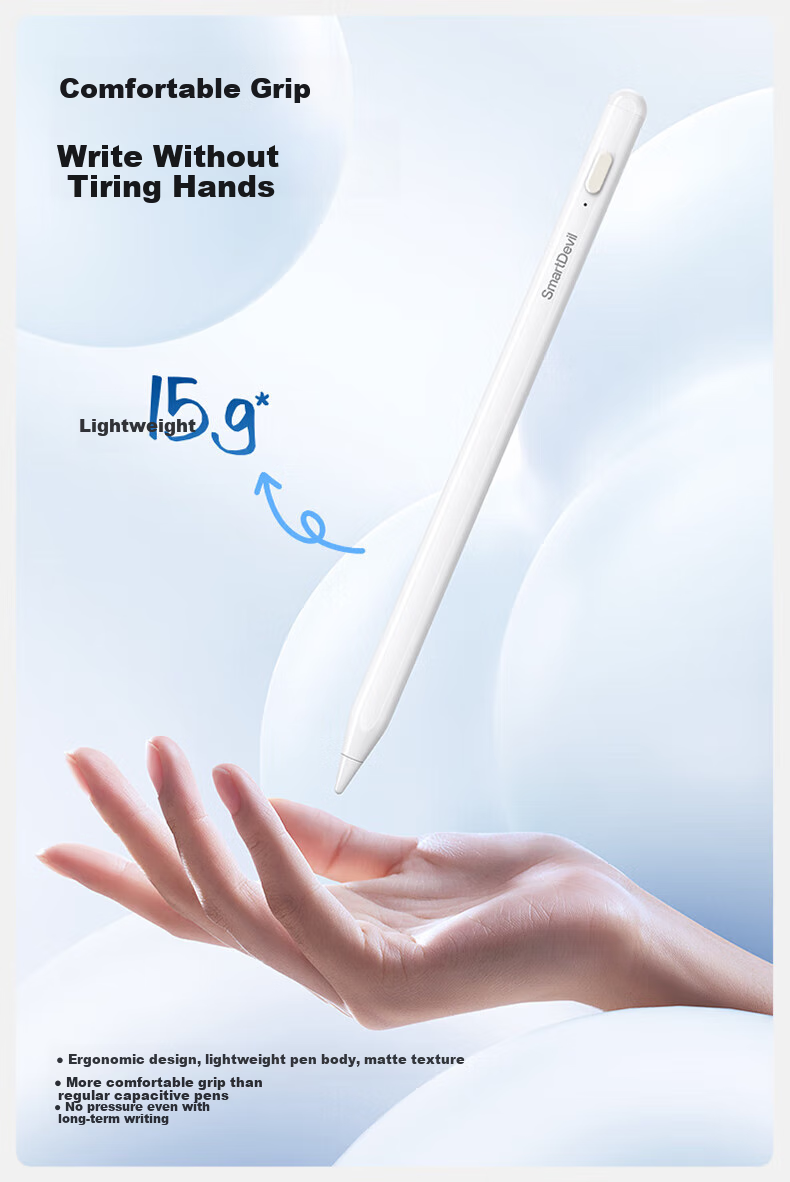 Shanmo Capacitive Stylus Compatible with IPad 2026 Pro/Air/Mini, Apple Pencil Alternative, Second-Generation Anti-Mistouch Writing And Touch Pen with Light Display on Body 21