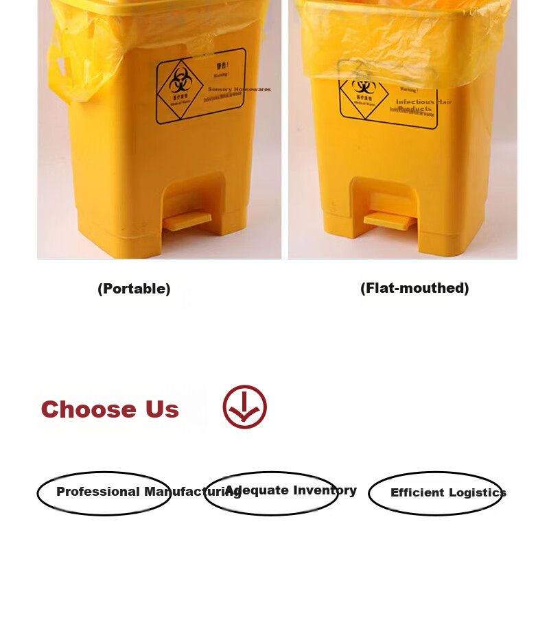 The To Buy Medical Waste Bags, 70L Yellow Thickened Flat-Mouth Clinic Hospital Medical Waste Garbage Bags, 80*90cm, 3 Mil Thickness, 50 Pieces 7