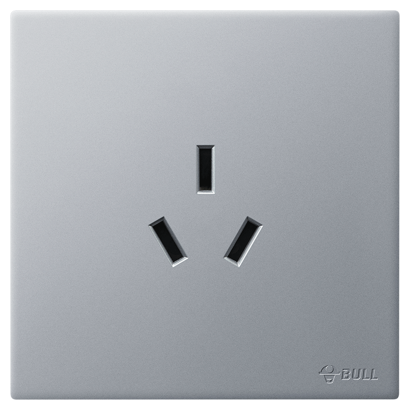BULL Switch Socket G60 Series Three-Hole 16A Air Conditioner Socket Ultra-Thin Panel G60Z104 Moon Shadow Gray