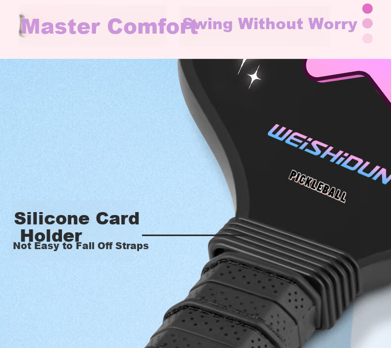 WEISHIDUN Hiking Ball Racket Set, Sports Parent-Child Interactive Toy Game for Children, Pickleball Sports Equipment, Black And Pink 8