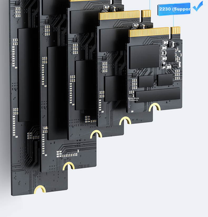 Mihu M.2 SSD Enclosure Base, M2 External Hard Drive Enclosure, NVMe Protocol M2 to USB/Type-C External Box Q1N 6