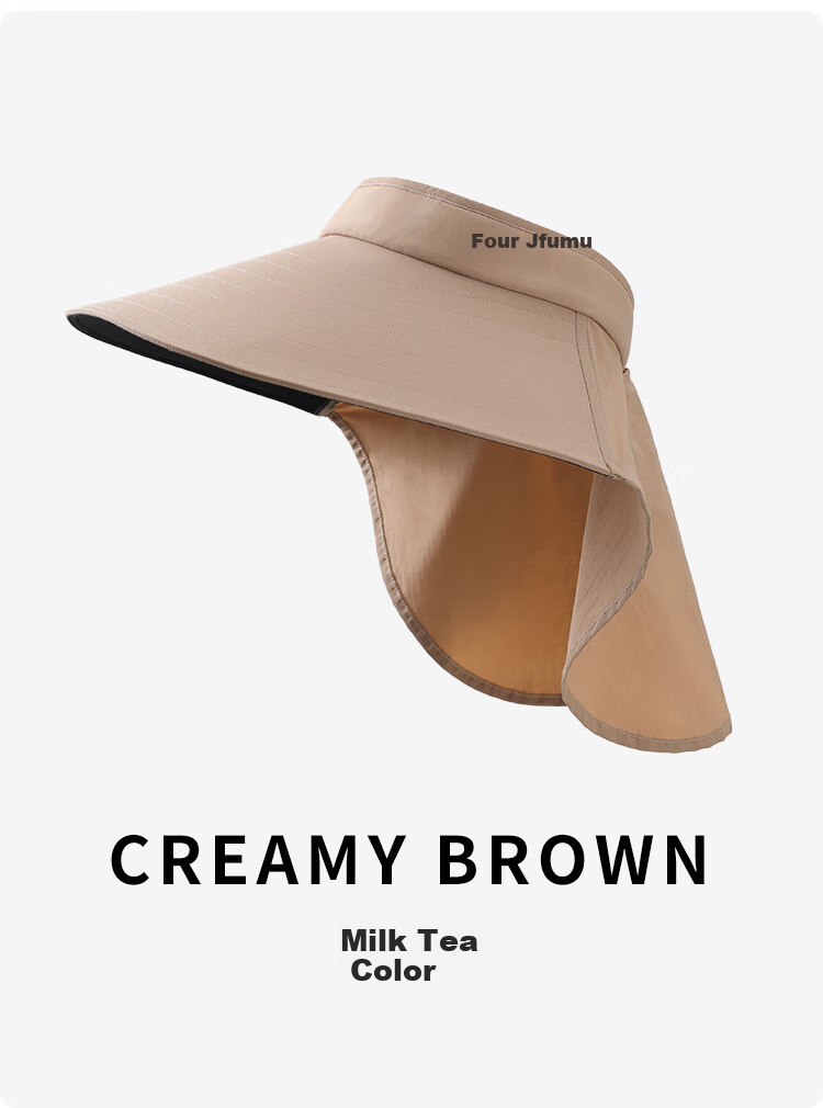 JIUMU Sun Protection Hat for Women, Sun Visor Cap, Sunhat, Open-Top Hat, Cool Hat, Summer Outdoor Face-Covering UV Protection Hat for Wome 11