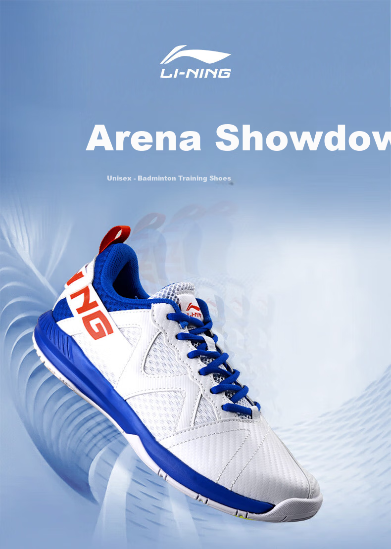 Li-Ning Badminton Shoes, Unisex, Shock-Absorbing, Rebound, Lightweight, Wear-Resistant, for Competition And Training, AYTQ023-1, Blue, Size 41 1
