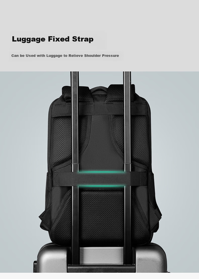 MARK RYDEN Trendy Backpack for Men And Women, Student Schoolbag, Casual Travel Bag, 14-Inch Laptop Bag MR9809 Elegant Black 7