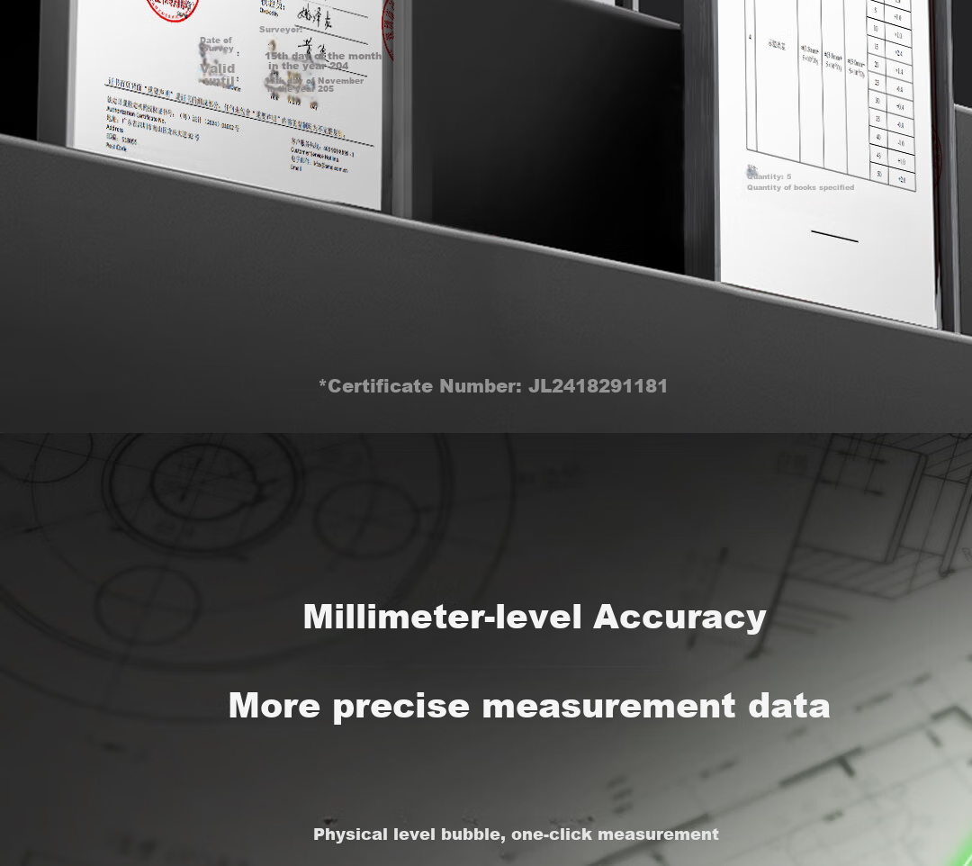 Deli Green Light Rangefinder, Outdoor Handheld Infrared High-Precision Electronic Laser Ruler, Outdoor Room Measuring Device, 50m 5