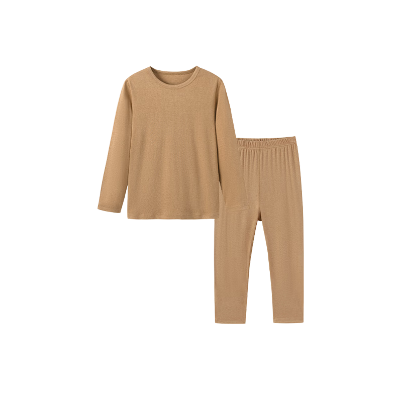 Junejunior [Zongxiangsilrou] Children's Thermal Underwear Set, Autumn And Winter, Boys And Girls, Lightweight Base Layer Sleepwear