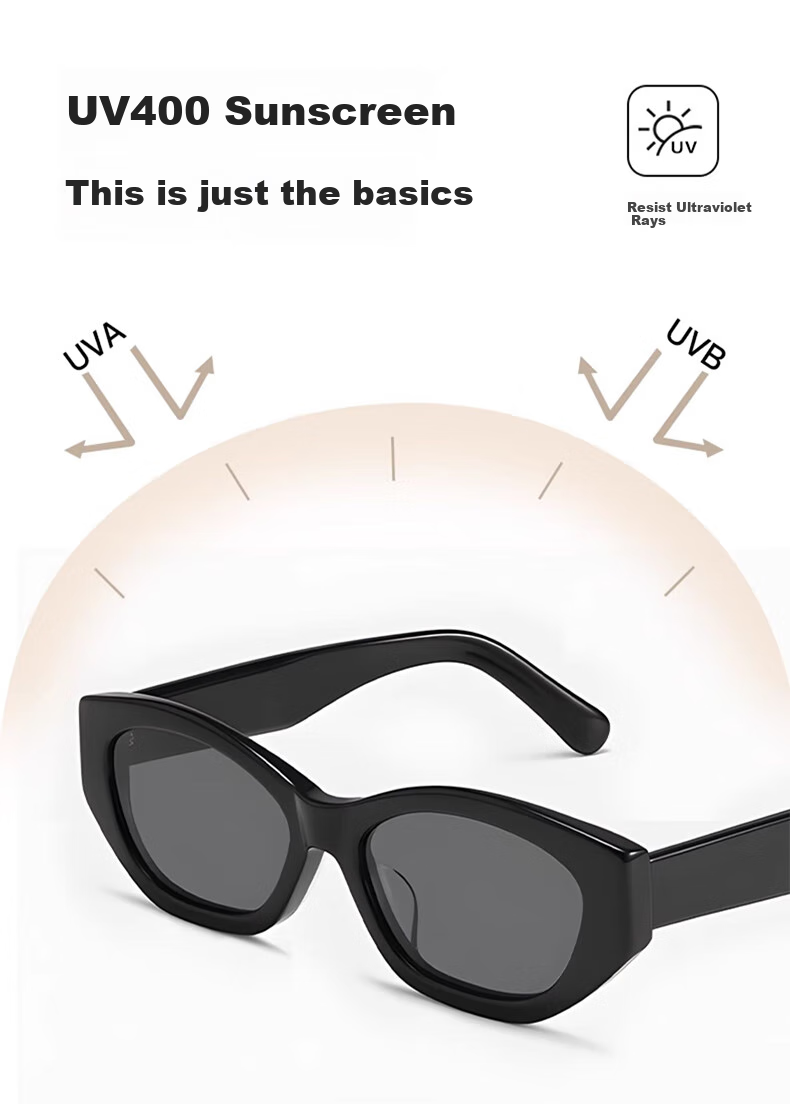 CAPONI Cat Eye Sunglasses for Women, Polarized Narrow Frame Sunglasses, Outdoor UV Protection, High-End Sun Protection Glasses, Face-Slimming Effect 13