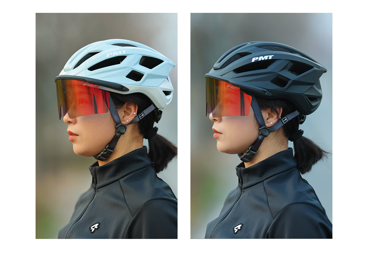 PMT Bicycle Magnetic Sunglasses Cycling Helmet Mountain Road Bike Unisex Safety Helmet Meedo 3.0 White L 25