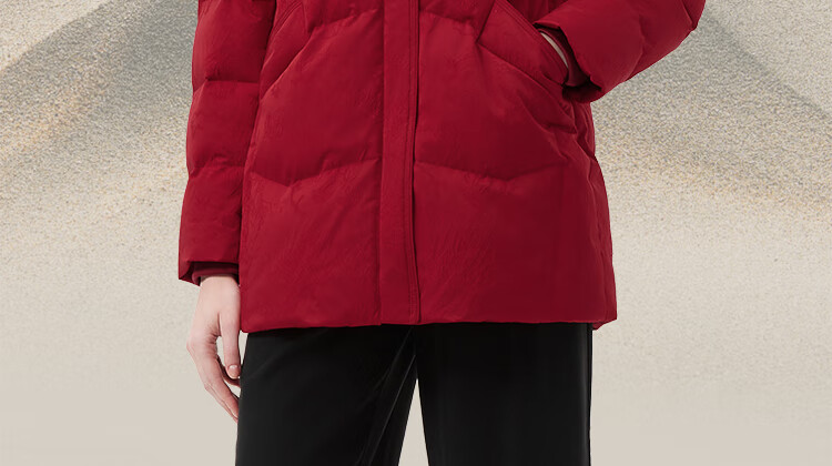 Tanboer Women's Mid-Length Hooded Down Jacket Casual Thickened Coat for Moms 510506D Black Size 170 2