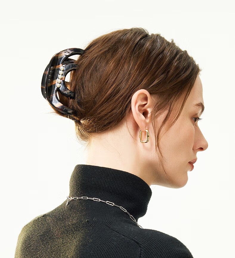 ELLE Premium Acetate Large Shark Clip Elegant Back Hair Clip Gift for Girlfriend Qixi Valentine's Day 16