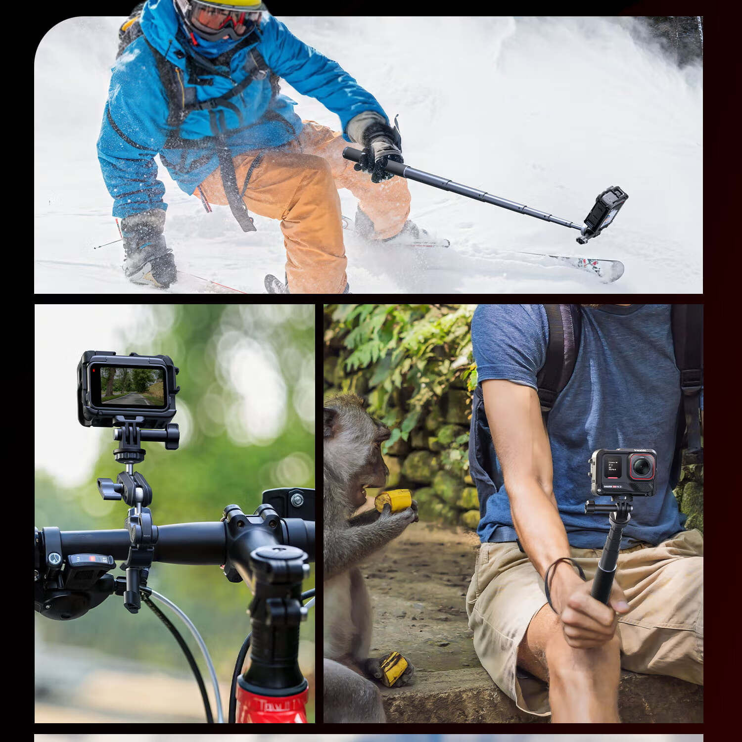 SmallRig 5000 Insta360 Ace Pro2/Ace Pro Full Protective Expansion Cage Vlog Recording Motorcycle Riding Skiing Skateboarding Photography Video Cage Accessory 10