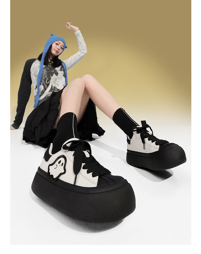 TTKJ Shell Toe Casual Women's Shoes, 2026 Summer New Style Xiaoyouling Thick-Soled Heightening Shoes, Comfortable for Long-Standing, Breathable Chunky Sneakers 17