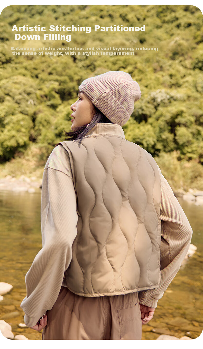 Yalu down Vest for Women, 2026 Autumn And Winter New Style, Lightweight Inner Layer, Warm Fashionable Fitted Coat, Inner Wear V-Neck Vest 4