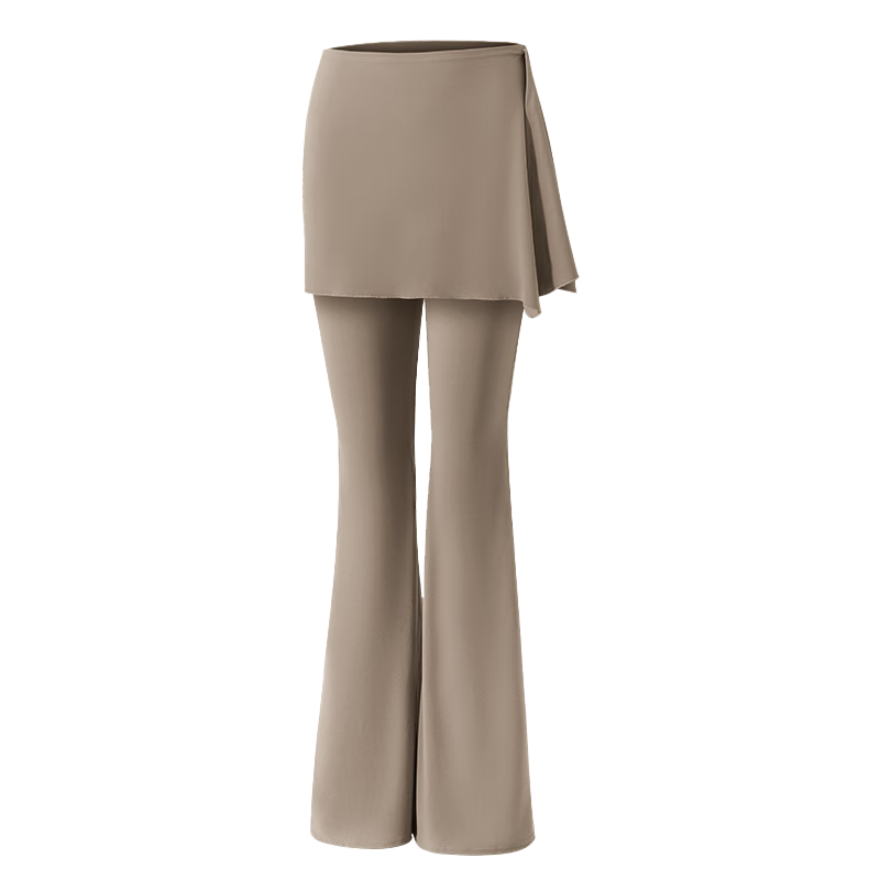Xueqiman Two-Piece Cover Skirt Yoga Pants for Women Spring and Autumn New Butt-Lifting Pilates Training Flared Wide-Leg Fitness Pants