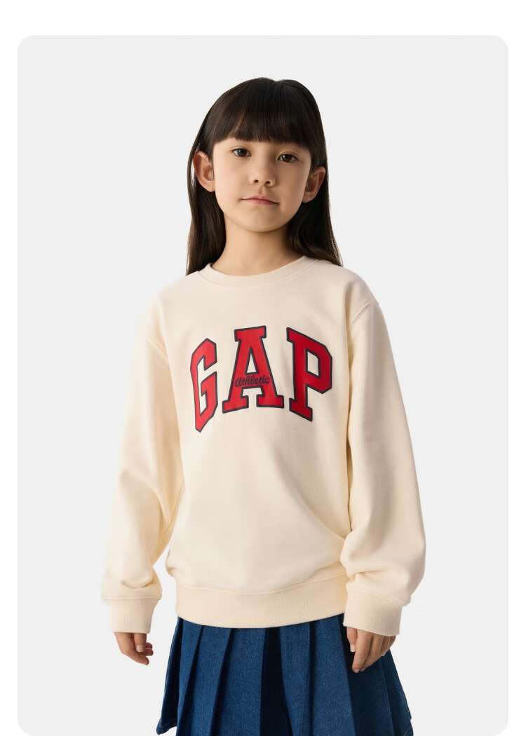 GAP [Same Style for Older And Younger Kids] Boys And Girls Spring Logo Contrast Color Long-Sleeve Sweatshirt 687330 17