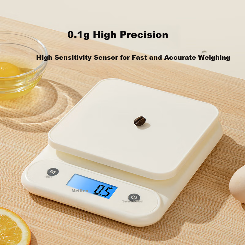 Meilen Electronic Kitchen Scale, Home Small High-Precision Weighing Scale for Baking, Food, Coffee, Chinese Medicine, Precise 0.1g