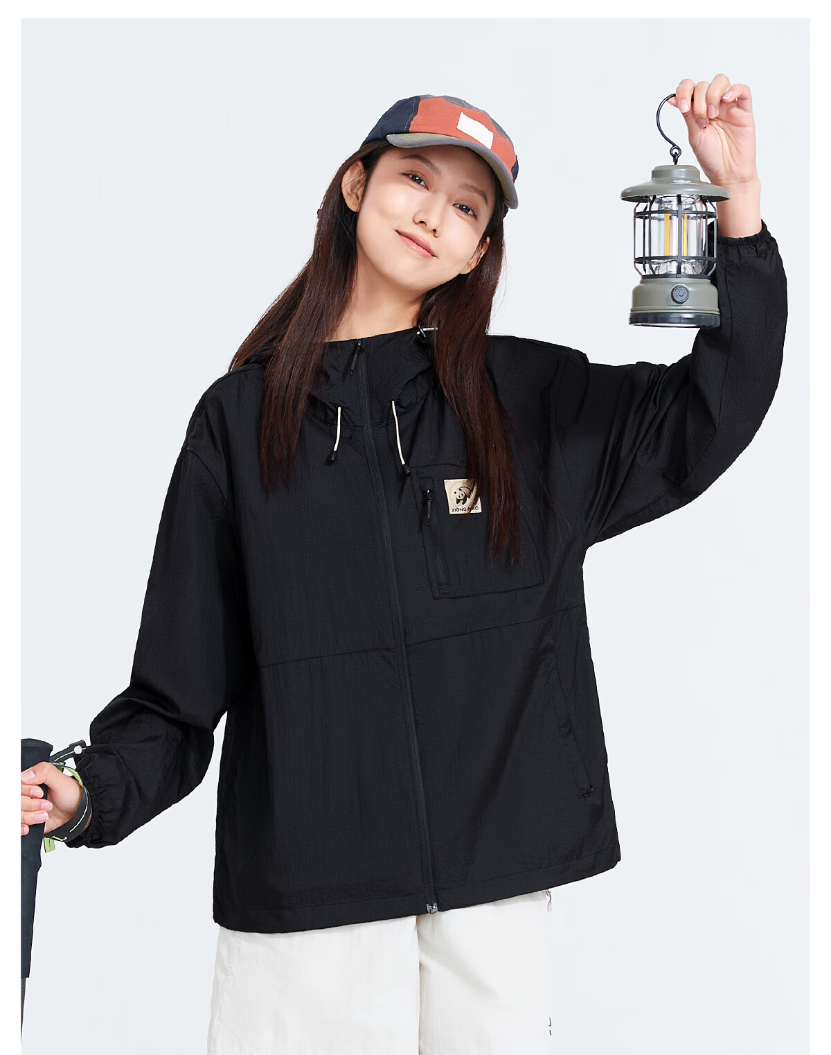 Panda Camel Series Cooling Sunscreen Jacket for Women, Sun Protection and Water-Repellent Outdoor Fishing Shirt for Men, Phantom Black, XXL 25
