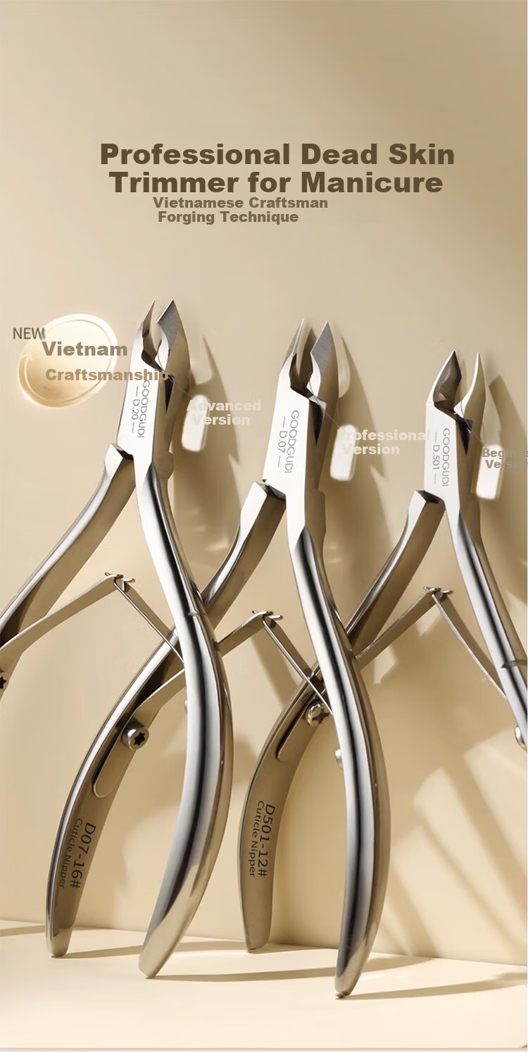 Goood Vietnamese Nail Clipper D501, Professional Manicure Salon Use 07, Cuticle Remover Scissors, Nail Care Tool Set, Steel Pusher And Cuticle Fork 1