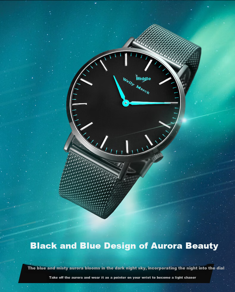 Welly Merck Swiss Watch, Business Quartz Men's Watch, Waterproof Birthday Gift 4