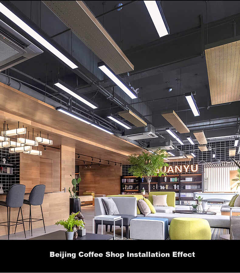 Dengling Office Pendant Light, LED Strip Light for Conference Room, Shopping Mall, Supermarket, Office Building, Flat Panel Suspended Wire Light, Studio Light 19
