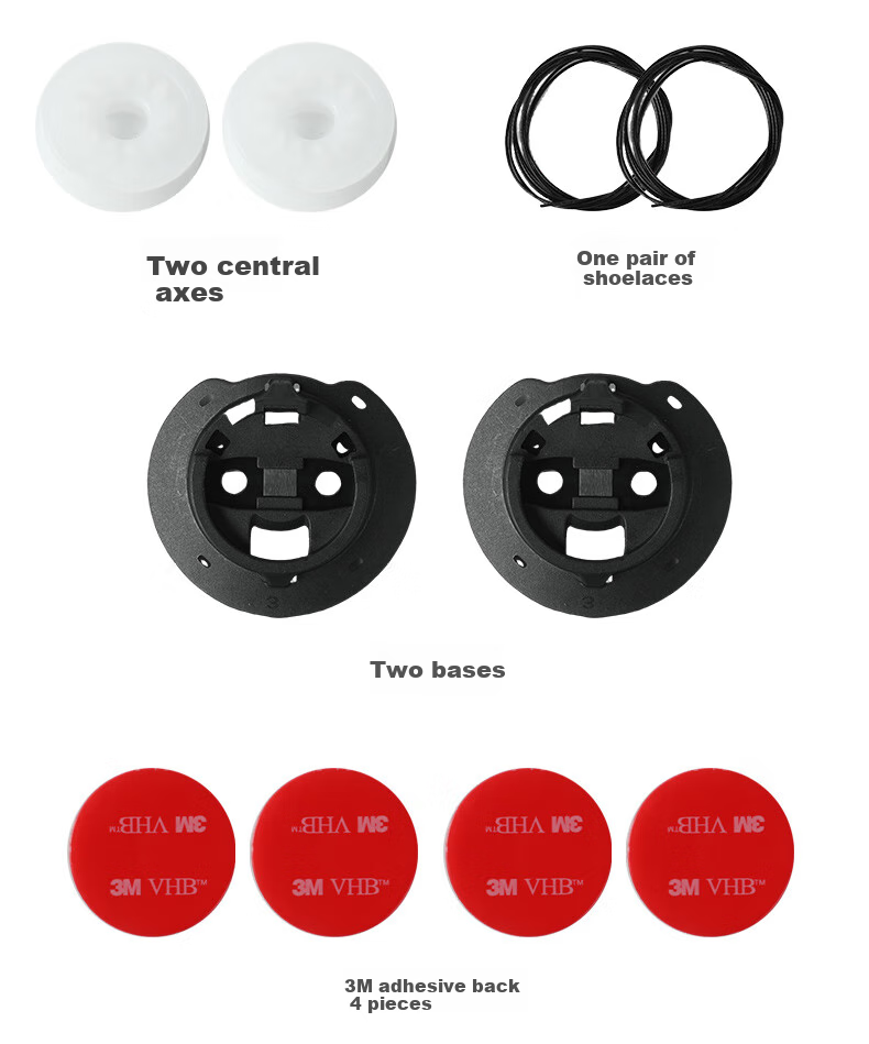 FOOTOPPO Rotary Buckle Shoe Laces, Lazy Buckle, Rotating Fastener, Sports No-Tie Shoe Buckle, Rotating Button for Me 21