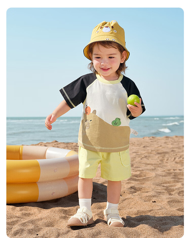 BALABALA Baby Short-Sleeve Set, Boys' Summer Outfit, Girls' Stylish Two-Piece Set, Fashionable Fresh Cute 208225119201 15