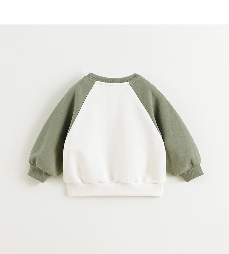 MARC&JANIE Children's Outdoor Camping Color-Block Sweatshirt, Baby Raglan Sleeve Top Spring Wear 250036 4