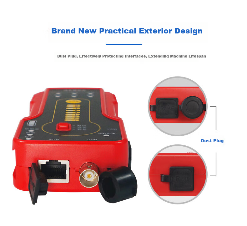 Wanglutong Network Cable Tester, Multifunctional Wire Tracer, POE Detector, 60V Voltage Resistance, Anti-Interference, Electric Voltage Tester, Cable Tracker CT-55 1