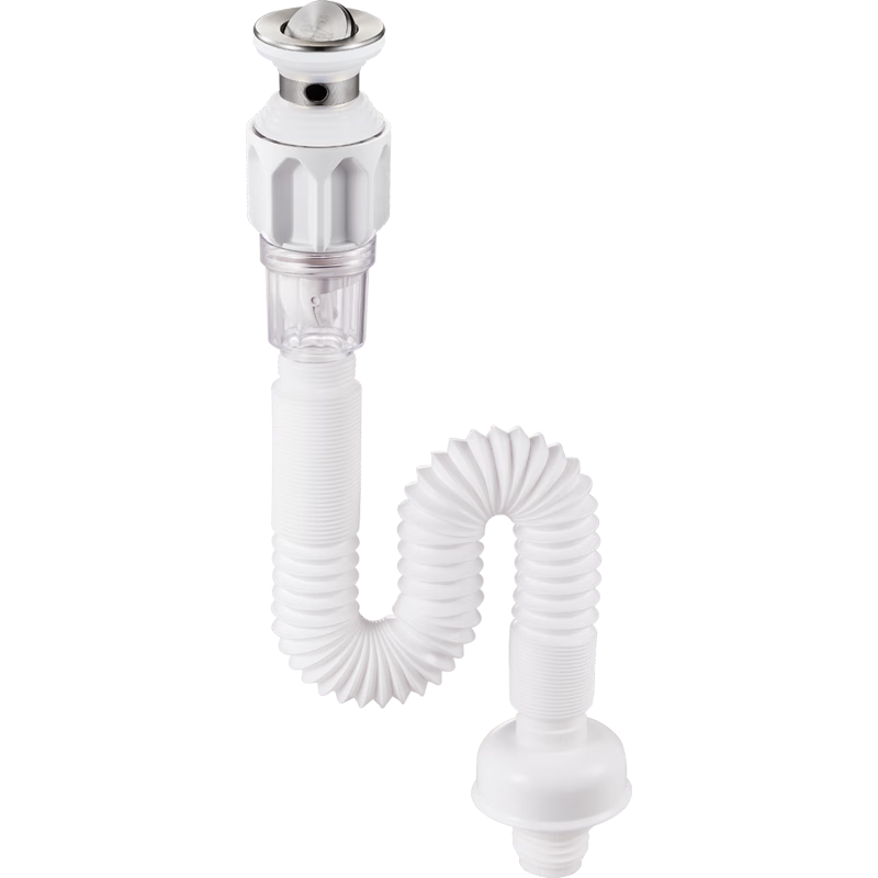 Submarine SQ-22 Sink Flap Drain, Washbasin Drain Pipe, Drainage Kit with Anti-Odor Plug, Odor Prevention, And Overflow Hole