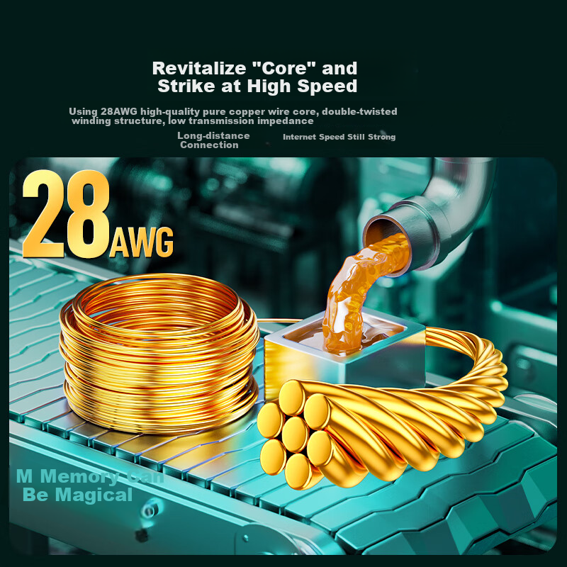 SAMZHE CAT7 Pure Copper Ethernet Cable, 10 Gigabit Shielded Network Cable, Gaming Twisted Pair, Broadband Home Network Cable Compatible with 2.5G Patch Cord, 5 Meters, Blue