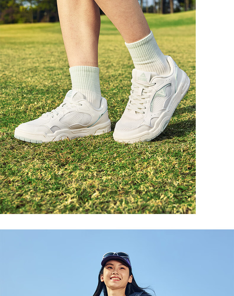PEAK Taiji White Sneakers for Women, Summer Mesh Breathable Wear-Resistant Versatile Casual Shoes, Thick-Soled Height-Increasing Sports Shoes DB520118 17