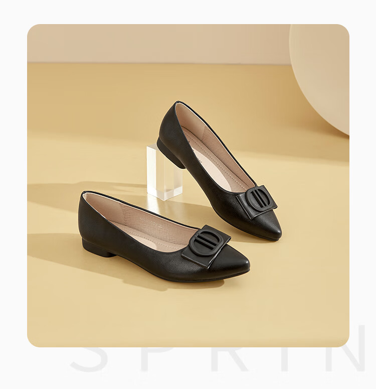 Dusto Pointed Toe Low-Cut Women's Flats, 2026 New Spring Style, Low Heel Flat Shoes, Loafers, Soft Sole, Commuter Women's Shoes 5