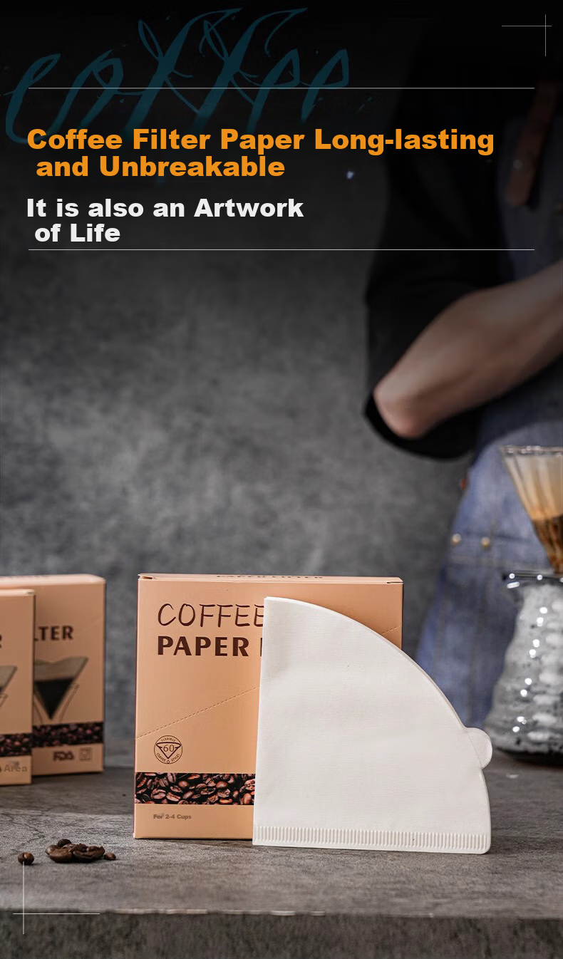 YIJUKE [50 Sheets] V01 Coffee Filter Paper V60 Pour-Over Coffee Drip Paper, V-Shaped Funnel Filter Cup Dedicated Filter Paper, Conical Shape 2