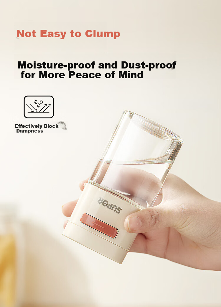 SUPOR Glass Spice Jar Multifunctional Seasoning Container with Measuring Salt Shaker KGF20CA10 7