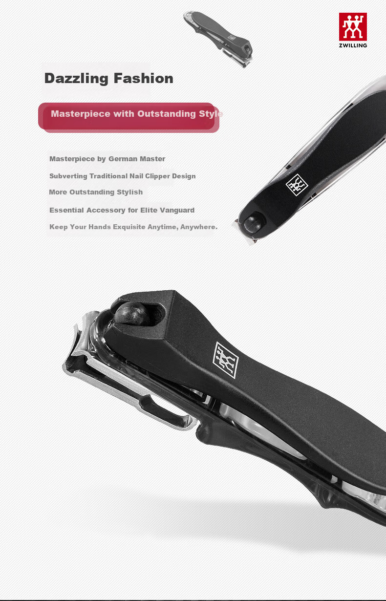 ZWILLING Nail Clipper, Anti-Splash Design with Rotating Nail File Head, Single 360-Degree Rotation for Home Use 3